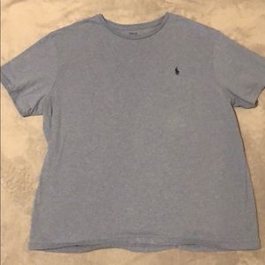Polo T-shirt - Light Blue w/ Navy Horse